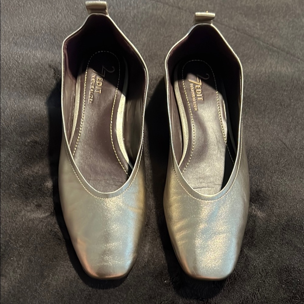 Naturalizer Shimmering Silver Loafers